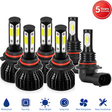 6x Led Headlight Bulbs Hilo Beam Fog Light For Jeep Grand Cherokee 1999-2010