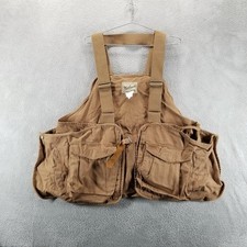 Woolrich Vest Mens L Brown Cargo Outdoor 5520WT Fishing Canvas Shooting