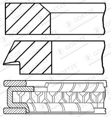 GOETZE ENGINE 08-440200-00 Kolbenringsatz für CHEVROLET,SUBARU,SUZUKI