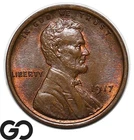 1917 Lincoln Cent Wheat Penny, Some Red, Gem BU++