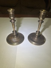 Vintage Brass Baldwin Candlestick Holders Set of 2 Made In USA 7" Tall