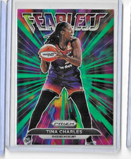 Tina Charles 2022 Panini Prizm WNBA Fearless Green Prizm 