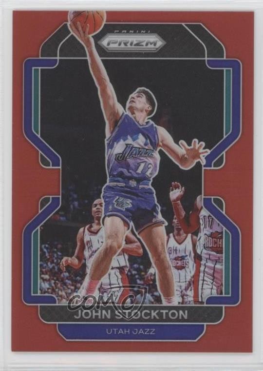 2021-22 Panini Prizm Red Prizm 263/299 John Stockton #267 HOF d4v