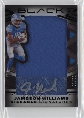 2022 Black Sizeable Signatures Rookie Jerseys 1/99 Jameson Williams Auto 0dj8