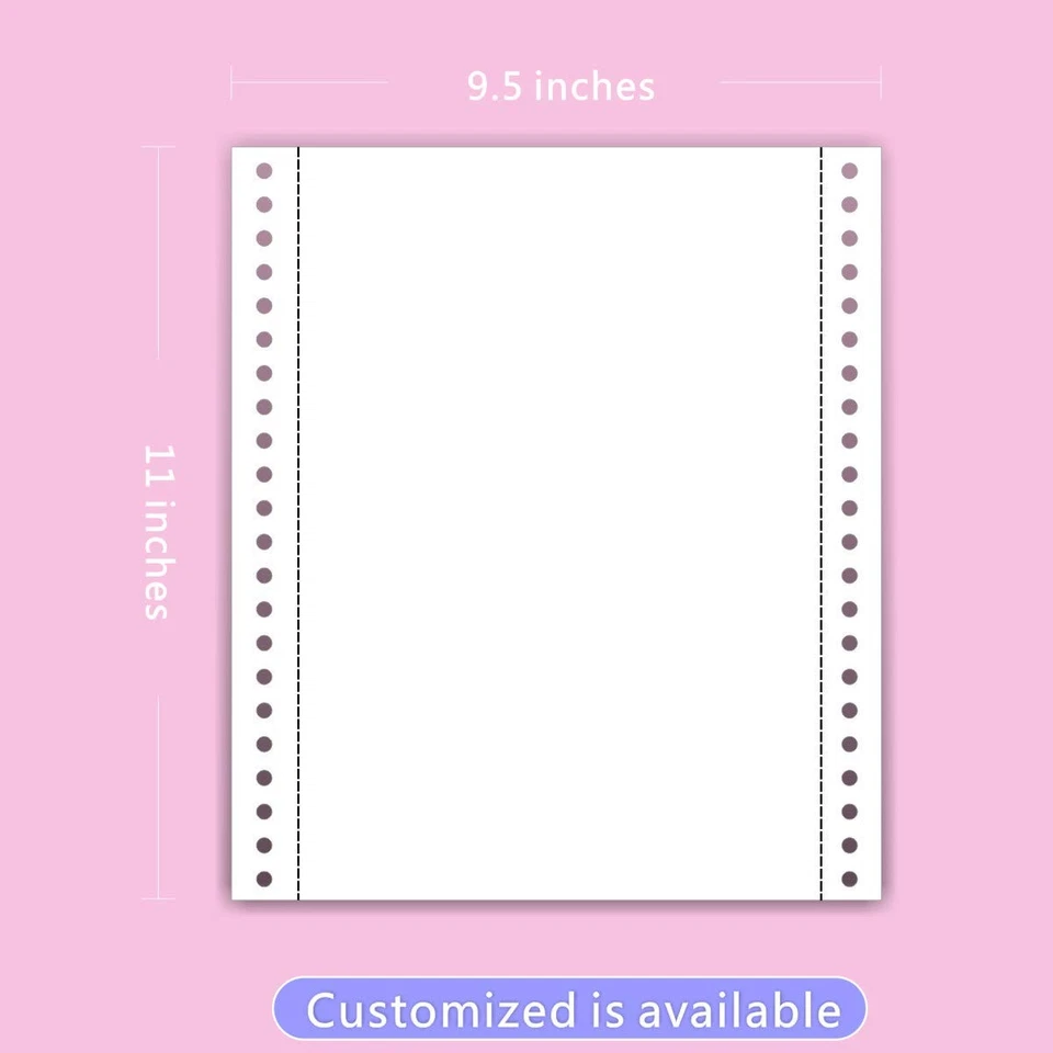 9-1/2 x 11 Inches NCR Continuous Feed Computer Paper 2-Ply, 1000 Count Carbon... - Image 3 of 4