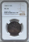 New Listing1840-O Seated Liberty Half Dollar - NGC VG10