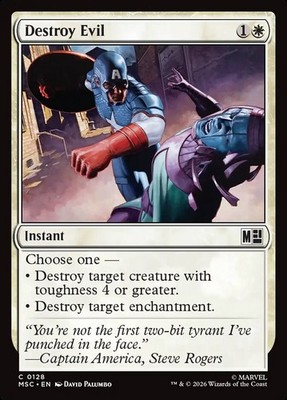 Destroy Evil 128 NM Marvel Super Heroes Commander MTG A