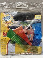 VTG Inflatable Transparent Yellow Pool Mat NEW 72" x 30 2002 Surf Sun Bestway