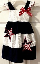NWOT INFANT GIRLS SOPHIE ROSE PATRIOTIC 4TH OF JULY SUNDRESS SIZE 18 MO
