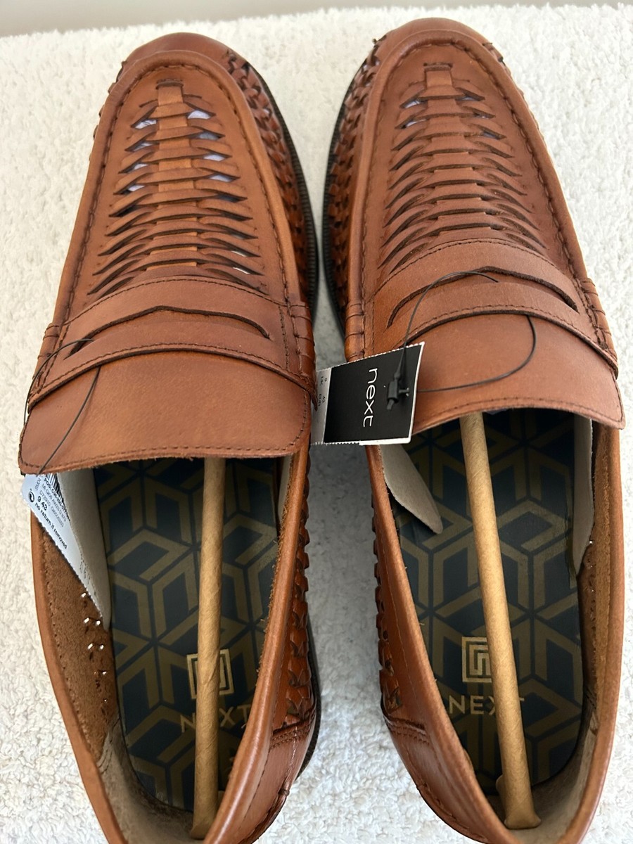 EX NEXT Men basket weave loafers in brown colour, BRNAD NEW IN THE DELIVERY  PACK - Main Image