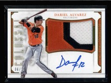 DARIEL ALVAREZ 2016 NATIONAL TREASURES COLOSSAL GOLD ROOKIE PATCH AUTO /25 AX172