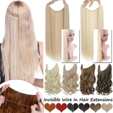 Wire In Hair Extensions Elastic Band Secret Miracle Ring 100% Real Thick Hair HY