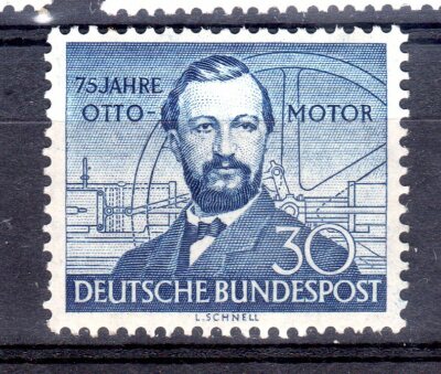 federal germany 1952 eight engine no.35 integral rubber mnh