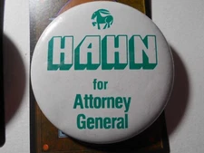 2-1/2" Hahn Attorney General unknown location cello pinback button