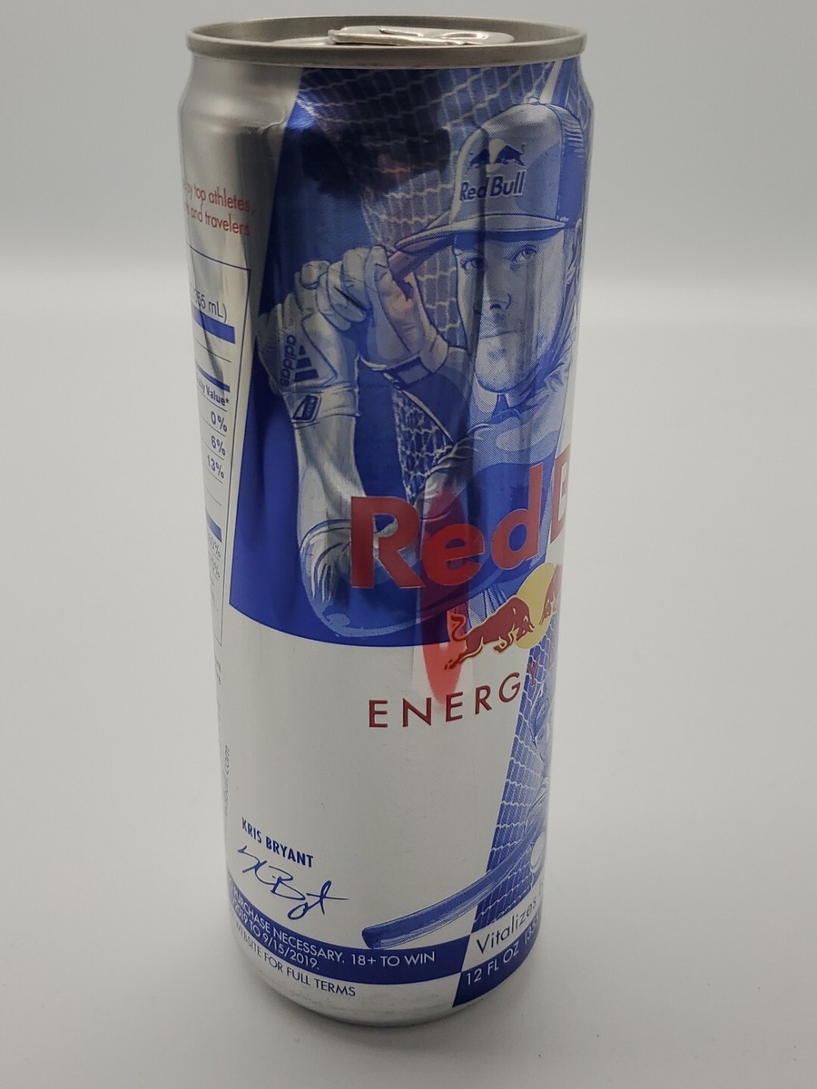 Red Bull Energy Drink 56本 2019 KRIS BRYANT Limited Edition Red Bull Energy Drink Can Chicago