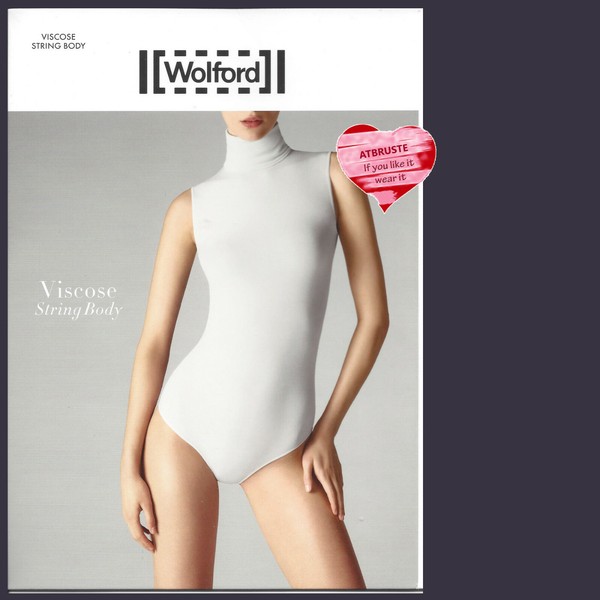 Wolford Viscose String Body • M • Slate Blue ... äRmelloser Rollkragen Body-image