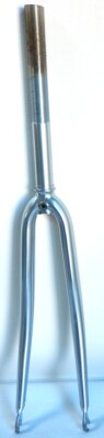 FOURCHE ACIER ROUTE CINTRÉE 700 FILETÉE 1'' DIAMÈTRE 25.4 CHROMÉE MAT BSC NEUVE