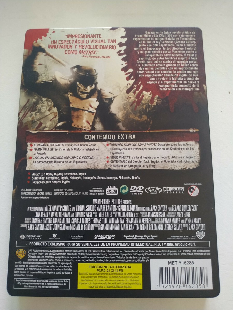 300 Collector's Edition Steelbook - 2 X DVD + Extras Español