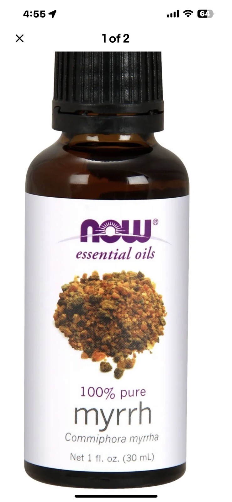 NOW Foods Myrrh Oil, 1 fl. oz. Fast Free Shipping