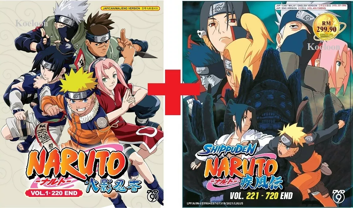 NARUTO / NARUTO SHIPPUDEN - COMPLETE ANIME TV SERIES DVD (1-720 EPS) ( ENG  DUB )