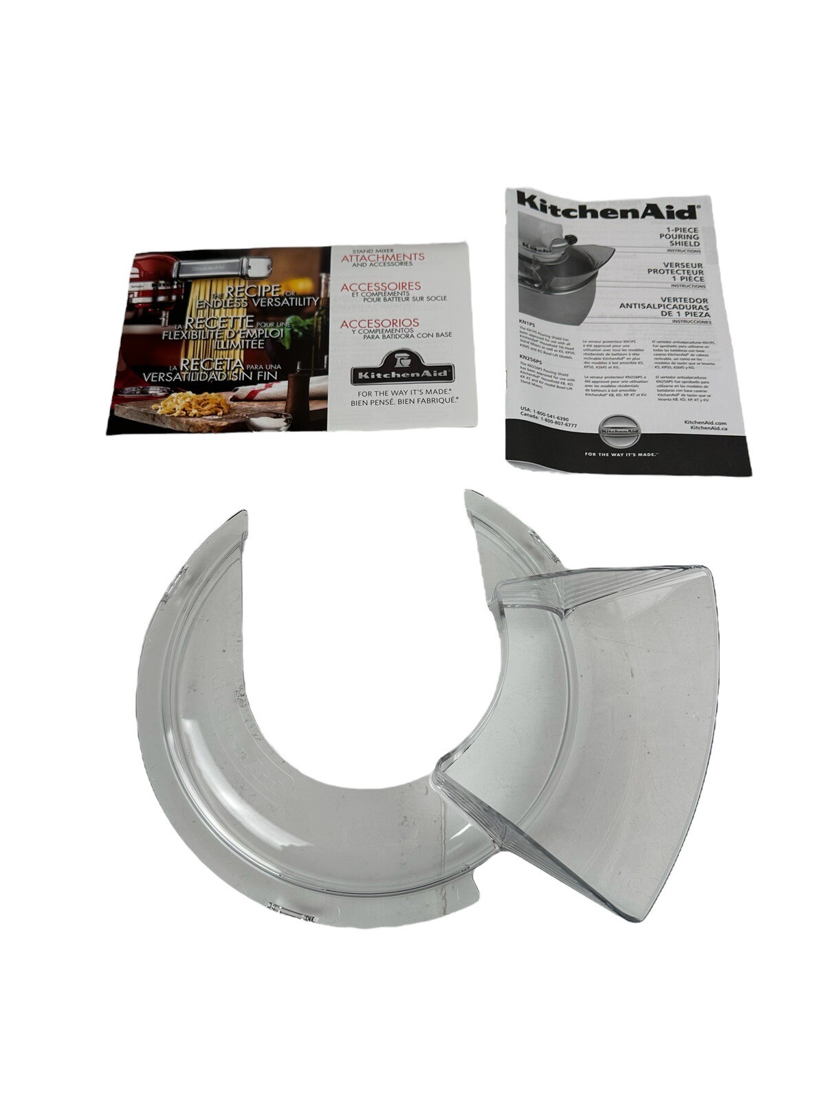 KitchenAid 1 Piece Pouring Shield Stand Mixer 4.5 & 5 QT Models KN1PS