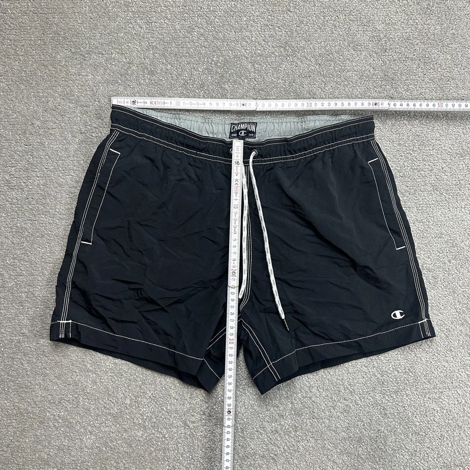 CHAMPION Herren Badehose Badeshorts Gr. L Beach Shorts Boxer Logo 23605 Schwarz - Bild 2 von 4
