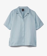Nike Jordan Women's Heritage Revere Collar Shirt DM5228-366 Light Blue SMALL NEW
