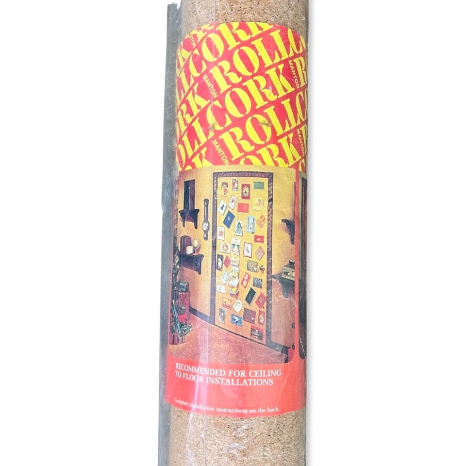 MANTON Rollcork Natural Cork Roll 24 Sq Ft  ~8'x3' Made in USA  NEW Open Bag  - Image 4 of 4