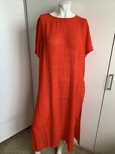 Vince Camuto size large red short sleeve double high slit maxi dress