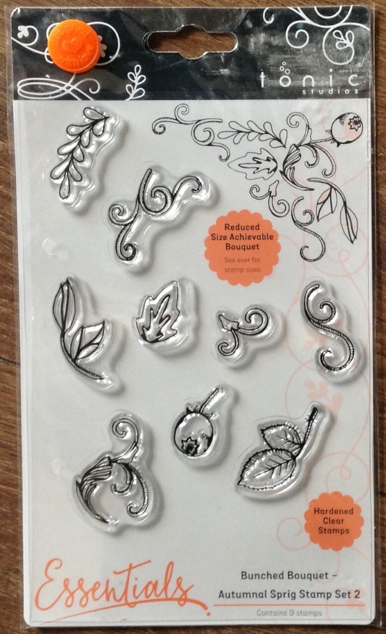 TONIC STUDIOS Bunched Bouquet Autumnal Sprig Stamp Set 2 (9 pieces) NEW