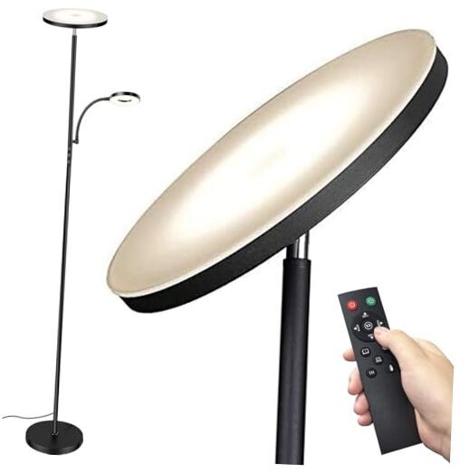 42W Super Bright LED Floor Lamp 4000LM Upgraded Black Light-image
