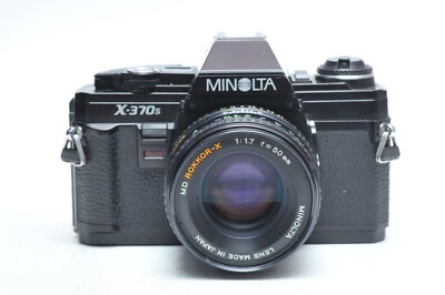 Minolta X370s 35mm SLR Film Camera W/50mm Manual Focus Lens