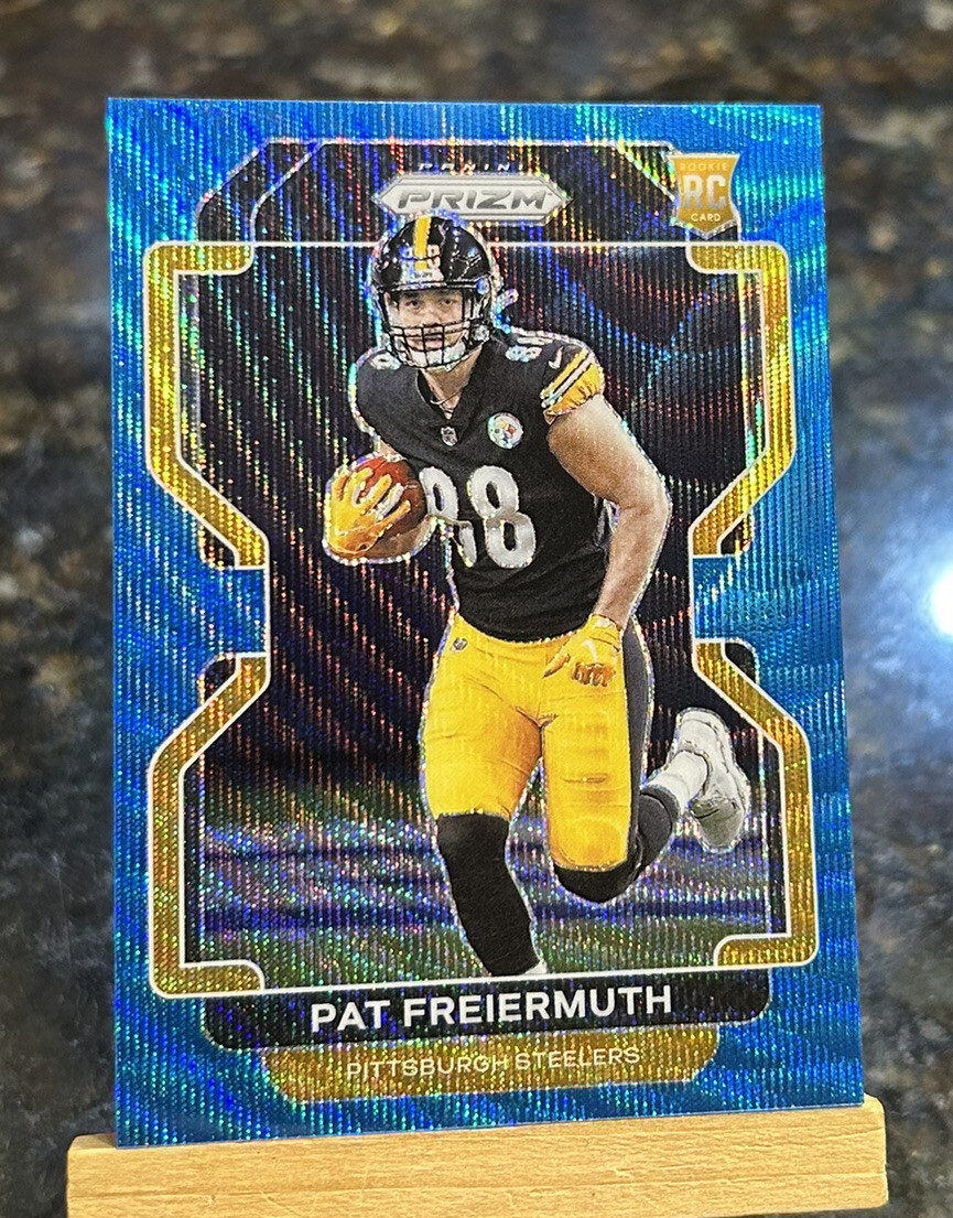 2021 Panini Prizm Pat Freiermuth Blue Wave Rookie RC Prizm /199 SP #362