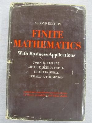 Endliche Mathematik mit Geschäftsanwendungen Hardcover John G. K