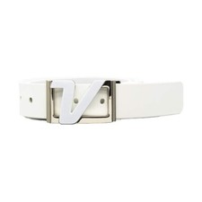 Volvik 100 Genuine Italian Real Solid Leather Belt, Free Size up to 42" - White