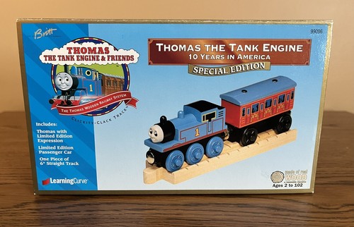 1999 Learning Curve Wooden Thomas the Tank 10 Years In America Special Edition!