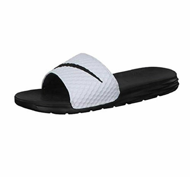 nike sb benassi solarsoft black & white slides