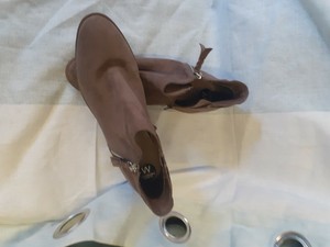 nude colour ankle boots