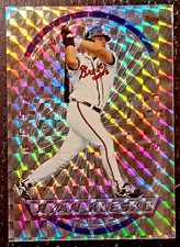 1996 Bowman's Best Cuts Ryan Klesko Atomic Refractor Error Uncut Very Rare