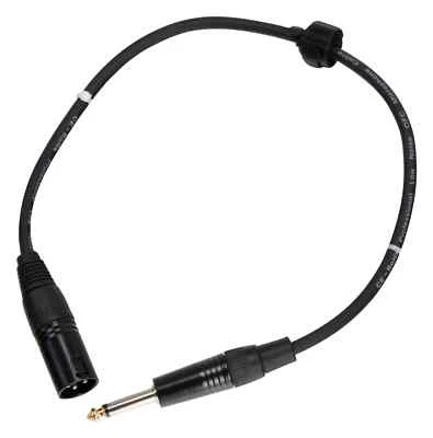 PRONOMIC Professionelles Audiokabel mono 6,3 mm Klinkenstecker - XLR male Anschluss 0,5 m
