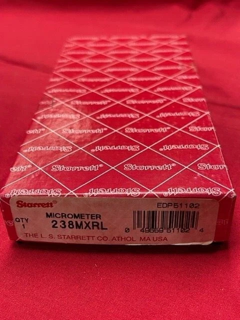 Starrett 238MXRL Heavy Duty Outside Micrometer 0-25mm Carbide Faces In Stock - Image 4 of 4