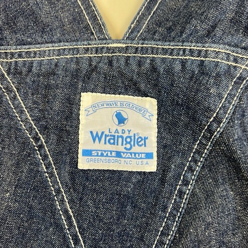 WRANGLER BLUE BELL LADIES DENIM DUNGAREES ROCKABILLY USA WORKWEAR LADY 34”W 34”L - Picture 5 of 12