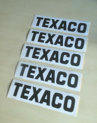 5 Texaco Aufkleber - 25 cm lang - Sticker - Decal - Benzin - Tankstelle - Diesel
