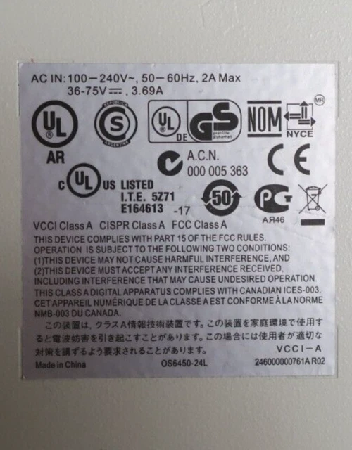Alcatel-Lucent OmniSwitch OS6450-24L 24x 10/100 RJ45 + 2x 1G/10Gb SFP+ 1U Switch - Image 4 of 4