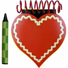 Handcrafted LOVE Handy Dandy Notebook Heart Shape 