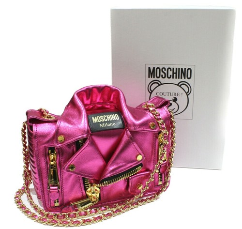 biker jacket bag moschino