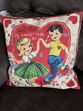 Valentines Day Pillow Cover. 18x18 Vintage Style 18x18Inch Washable 