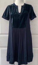 Anthropologie Maeve Floral Lily Velvet Shift Dress Size XS