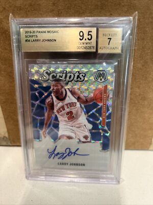 その他 LARRY JOHNSON auto 2019-20 Panini Mosaic Larry Johnson Silver Prizm Autograph