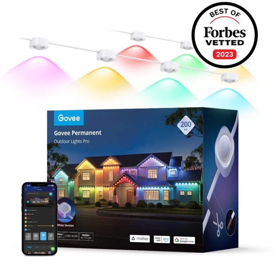 Govee Permanent Outdoor Lights Pro 200ft White (ONLY FEW LEFT) eBay